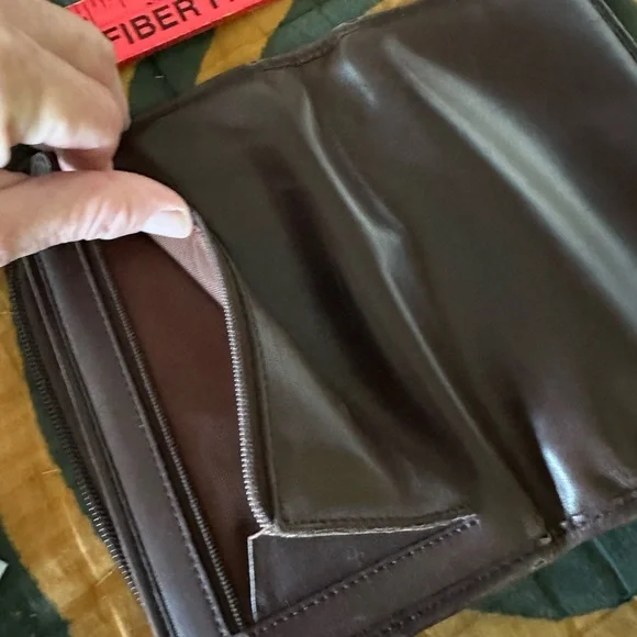 Coach Dark Brown Leather Vintage Phone Organizer Wallet - Picture 3 of 10